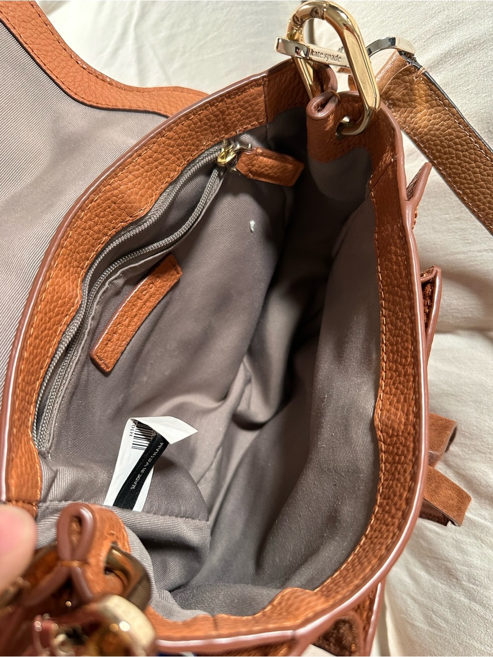 Marc Jacob’s Maverick Shoulder Bag Cognac Tan Leather Crossbody Coquette - Picture 12 of 16